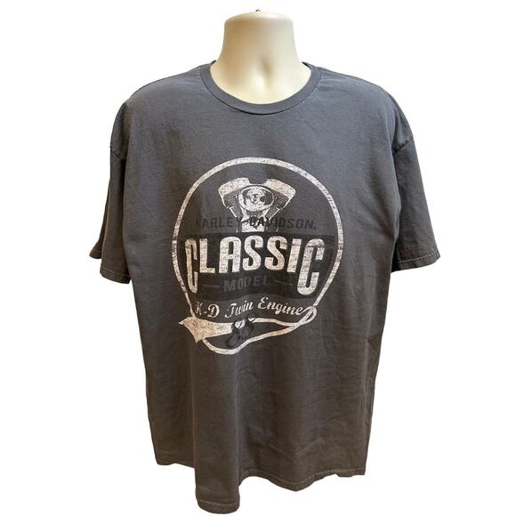 Harley Davidson Men’s T Shirt Smokin’ Winston Salem North Carolina NC XL Gray - Picture 1 of 6